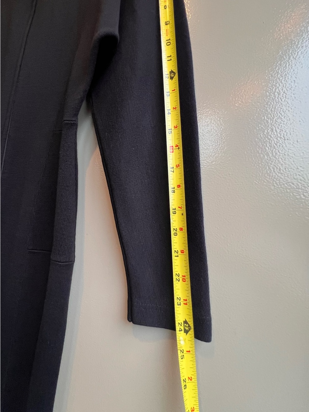 Outlander Black Size S Minimalist Knit Dress Office Bodycon Midi Quiet Luxury - Picture 15 of 15